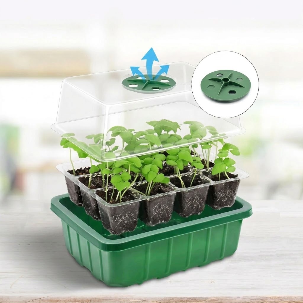 Humidity Dome Kit - Ayarlanabilir Nemli Kubbeler, Şeffaf Hücre Tepsisi,